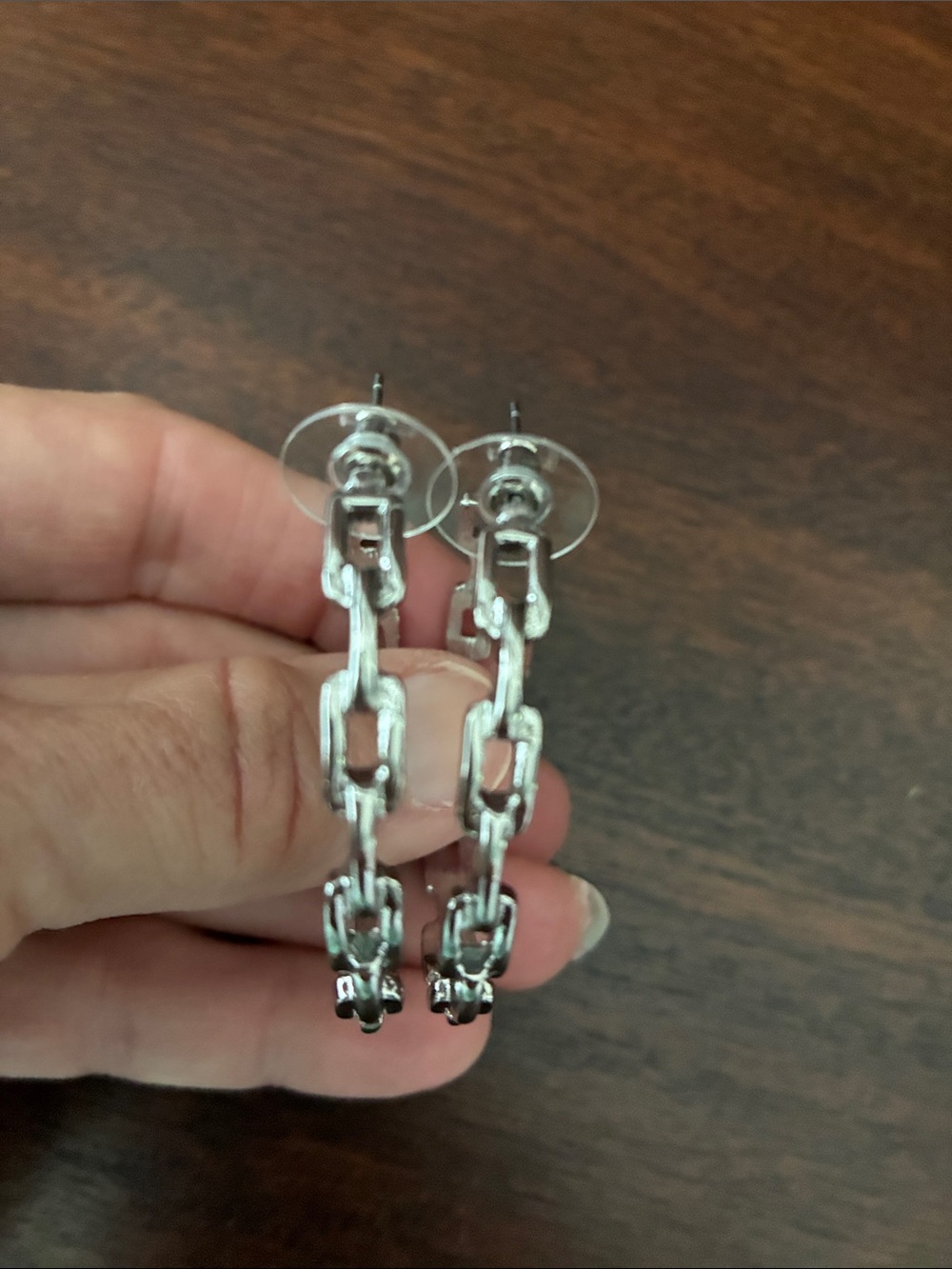 Park Lane Silver Chain Link Drop Earrings